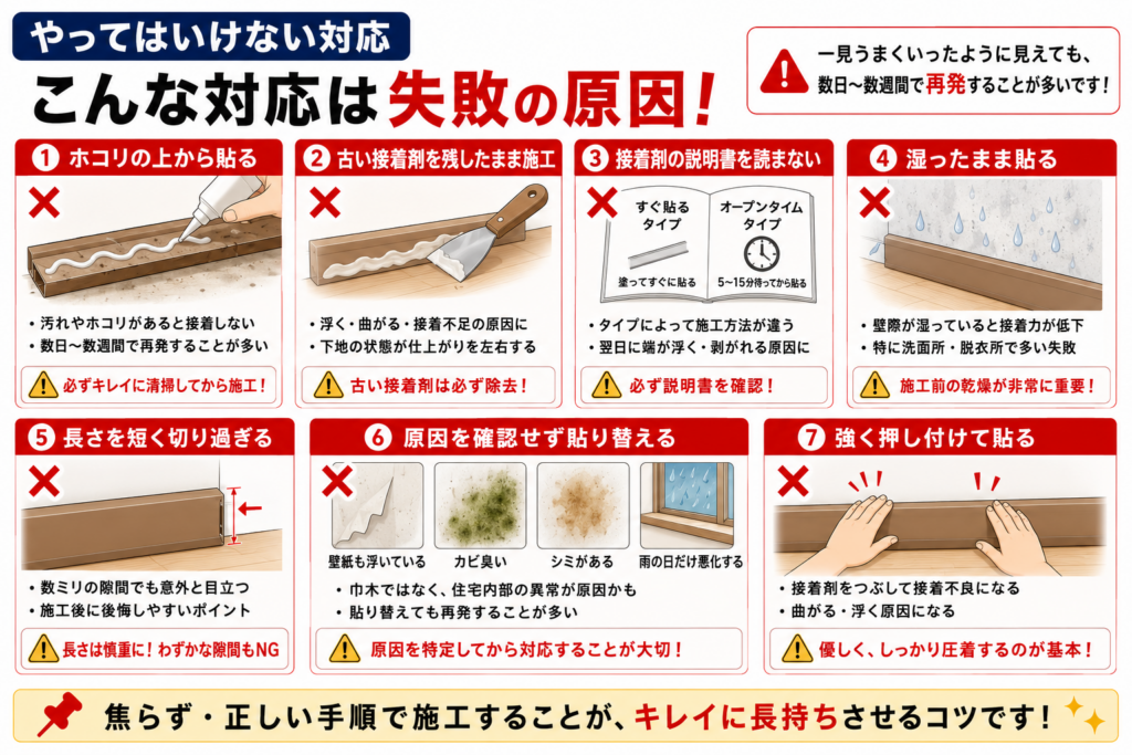 やってはいけない対応
