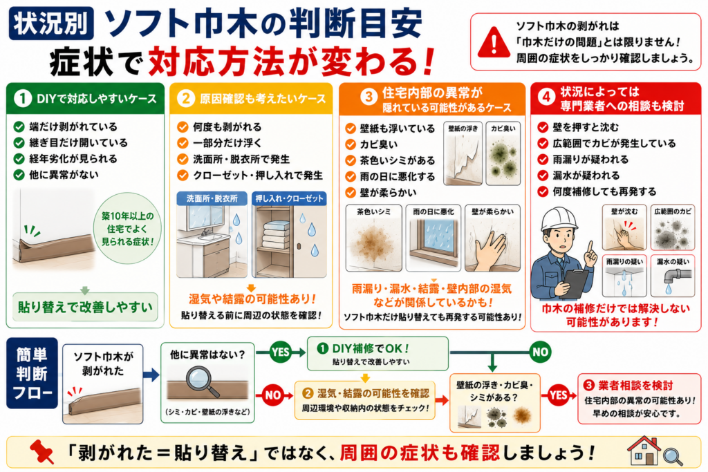 状況別　ソフト巾木の判断目安