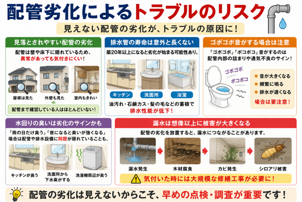 配管劣化によるトラブルリスク