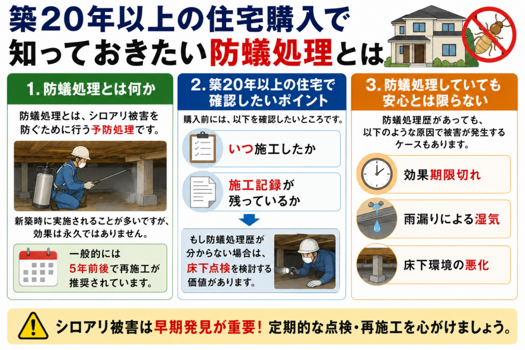 築２０年以上の住宅購入で知っておきたい防蟻処理とは
