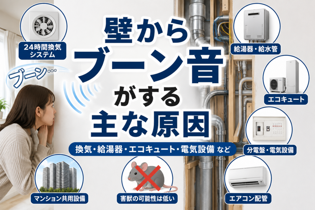 壁からブーン音がする主な原因