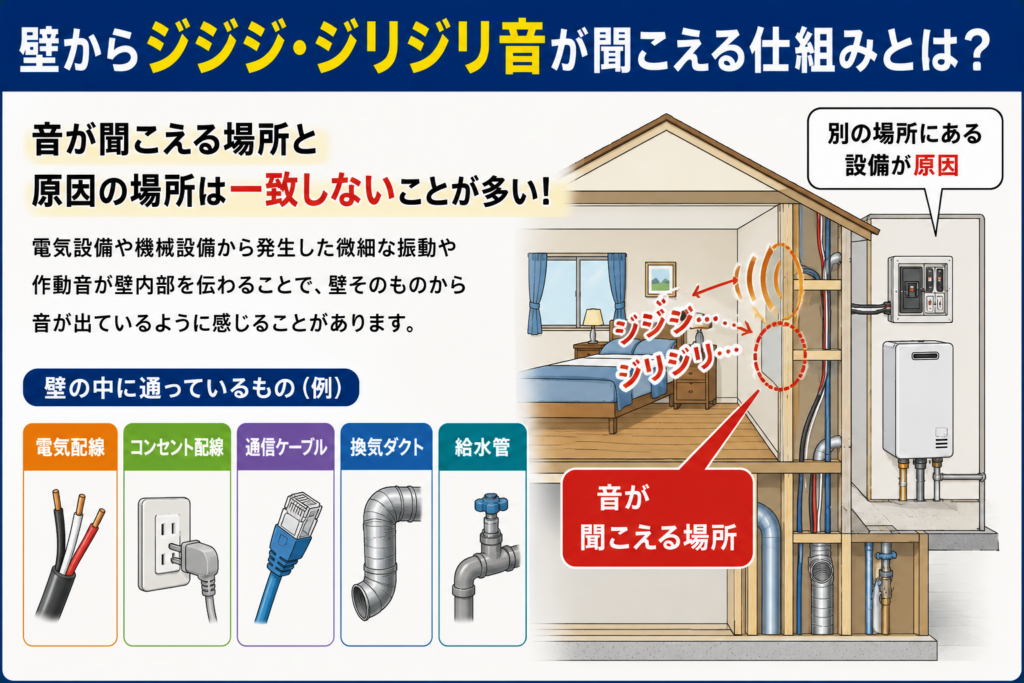 壁からジジジ・ジジジ音が聞こえる仕組み