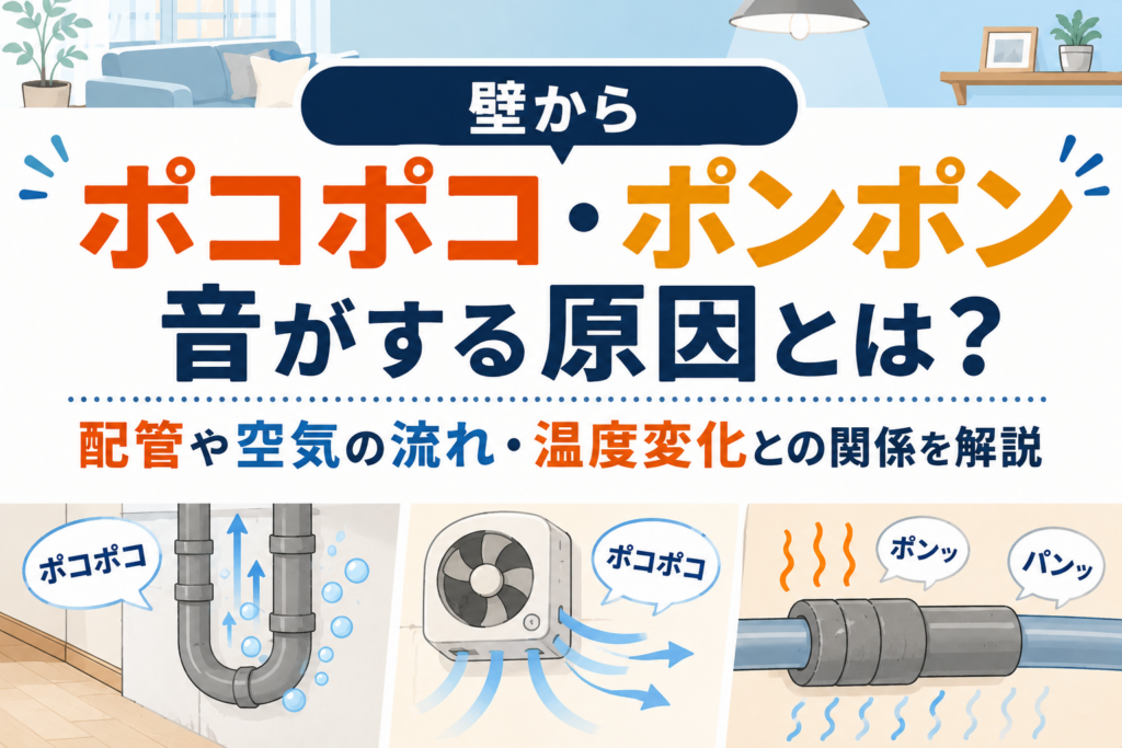 壁からポコポコ・ポンポン音がする原因とは？
