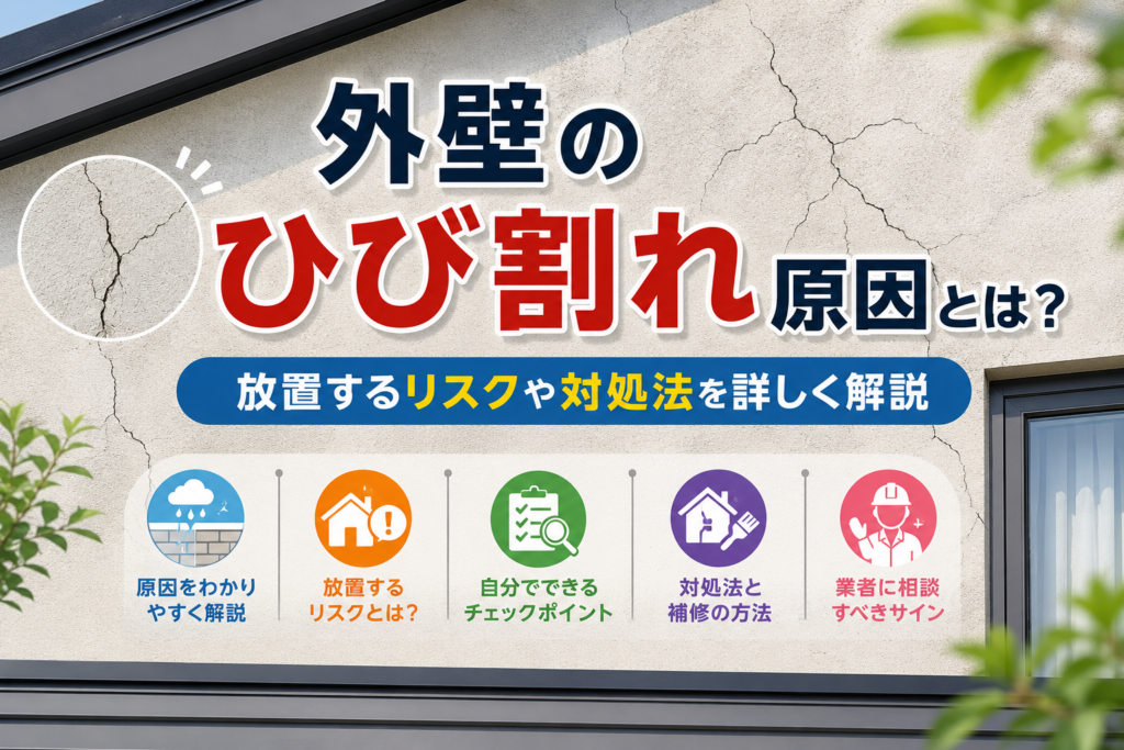 外壁のひび割れ原因とは？