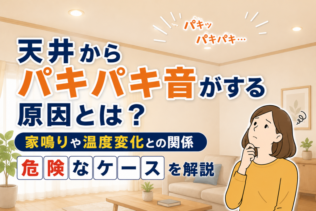 天井からパキパキ音がする原因とは？