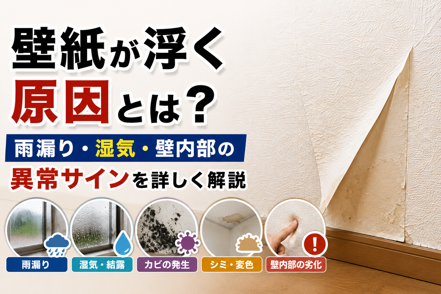 壁紙が浮く原因とは？