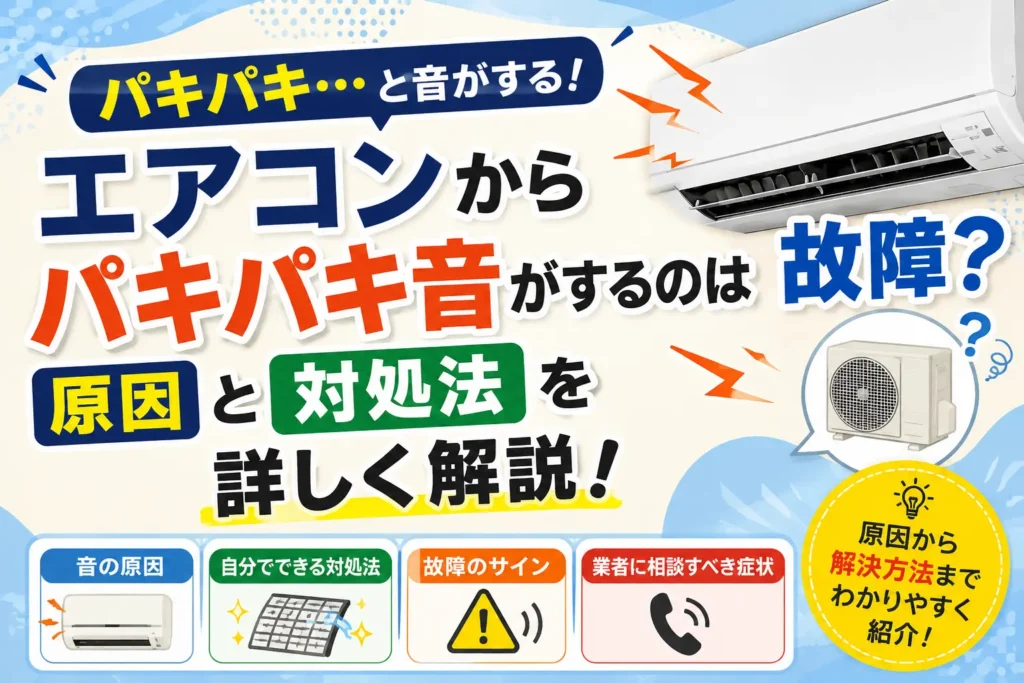 エアコンからパキパキ音がするのは故障？