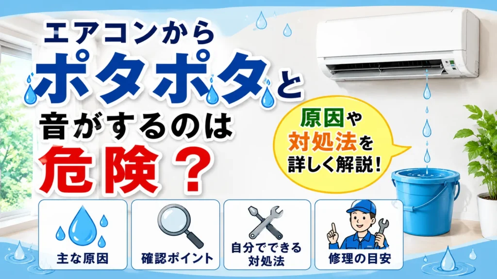 エアコンからポタポタと音がするのは危険？