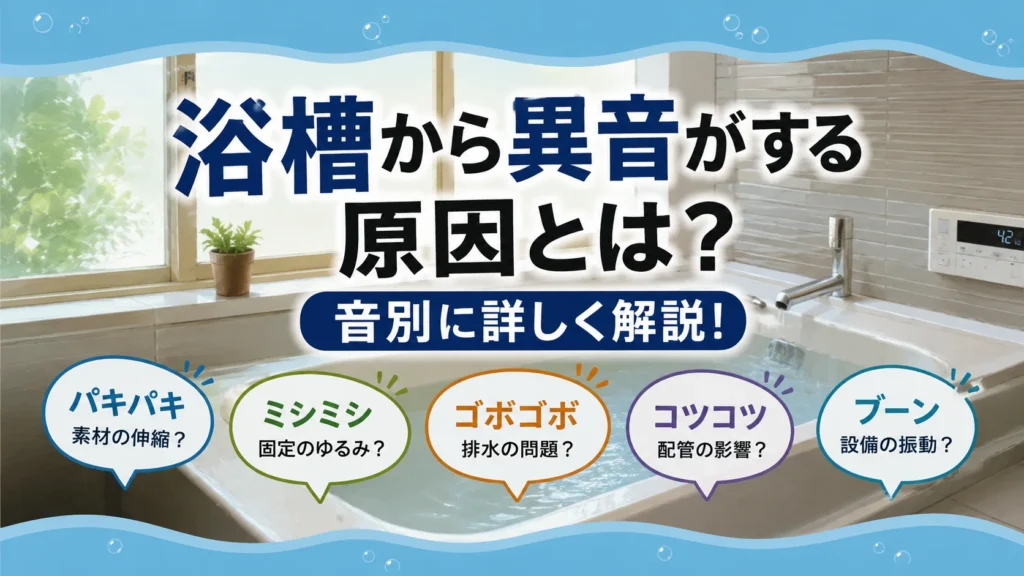 浴槽から異音がする原因とは？