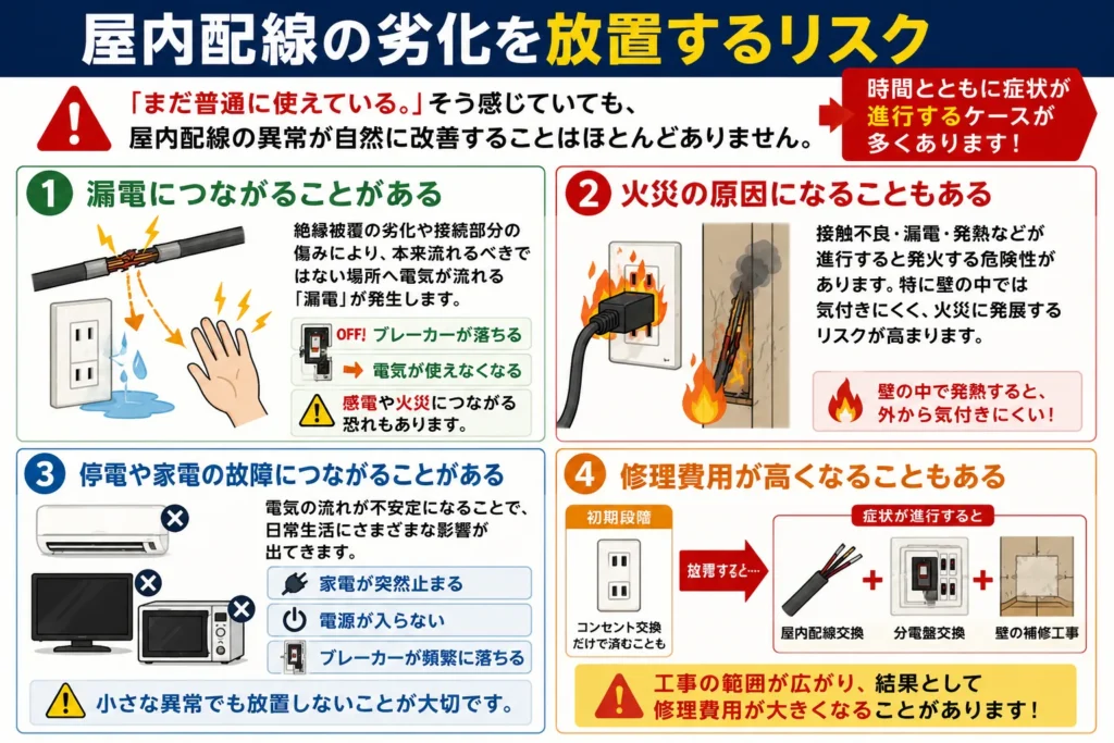 屋内配線の劣化を放置するリスク