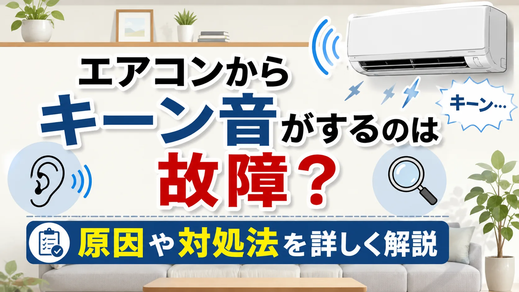 エアコンからキーン音がするのは故障？