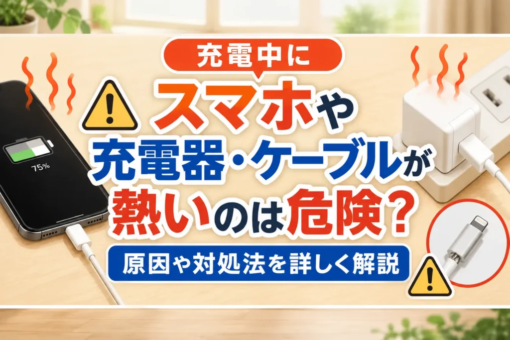 スマホや充電器・ケーブルが熱いのは危険？