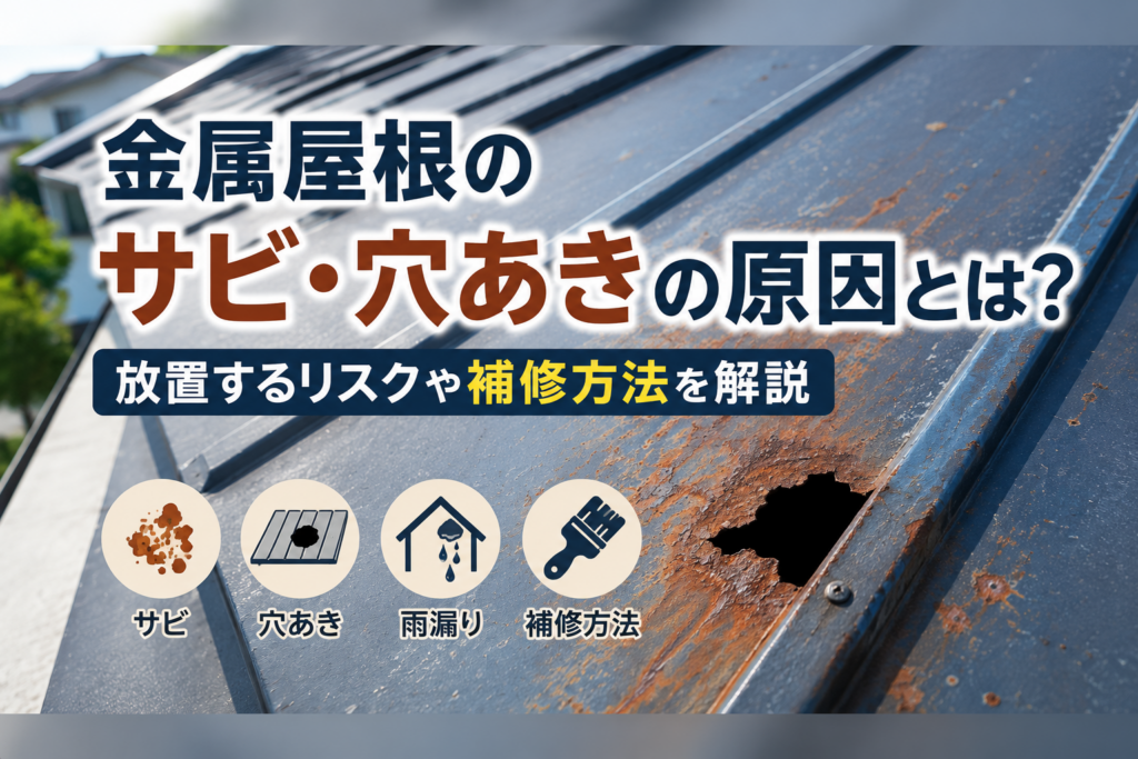 金属屋根のサビ・穴あきの原因とは？