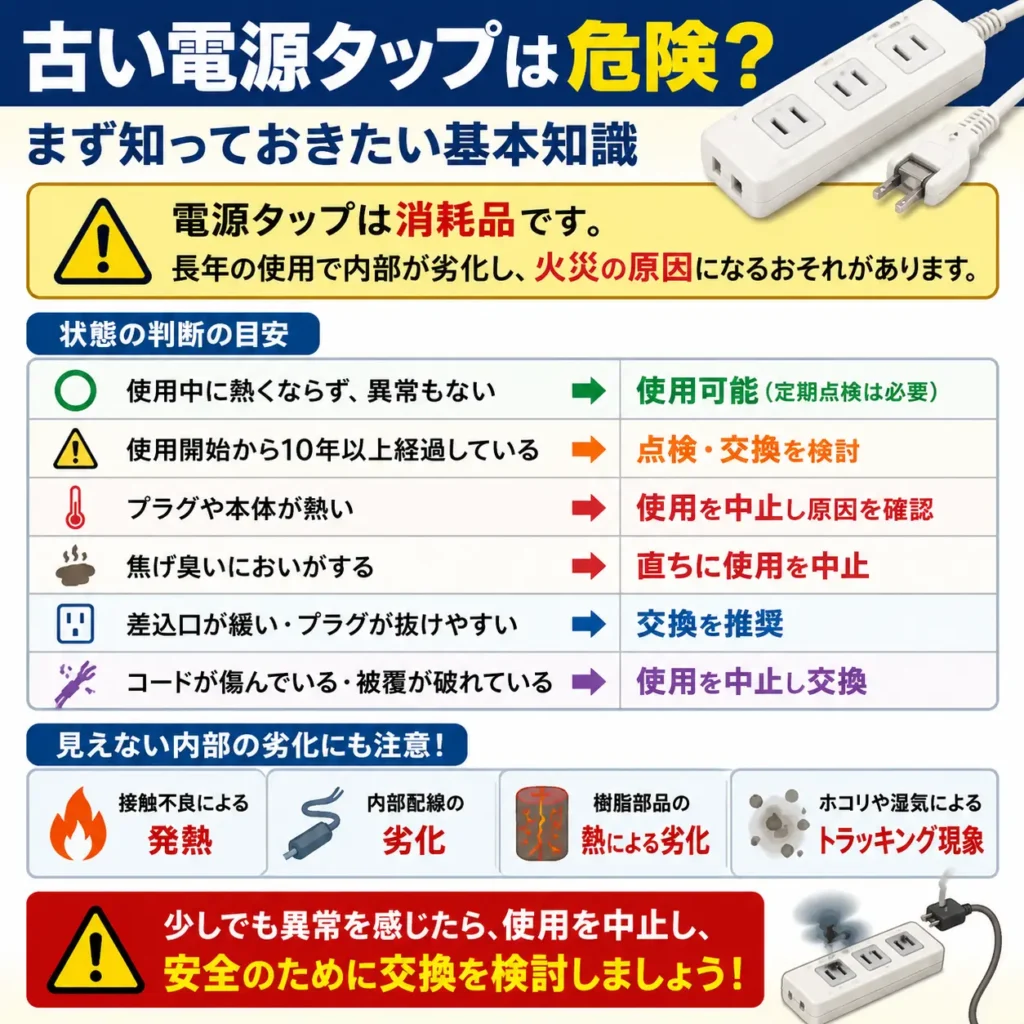 古い電源タップは危険?