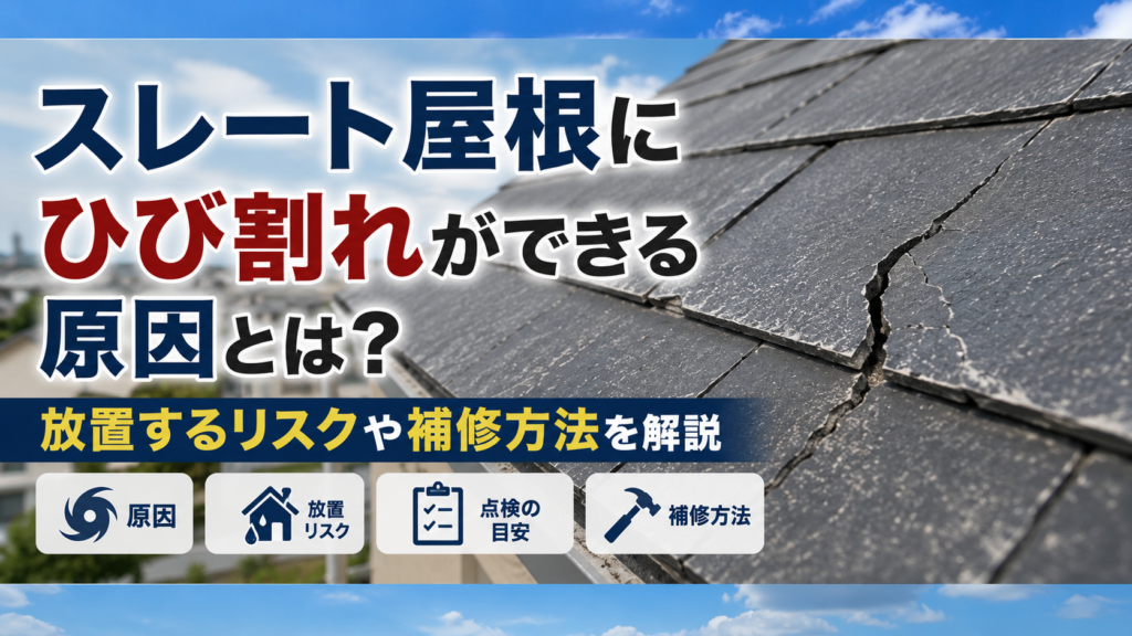 スレート屋根にひび割れができる原因とは？