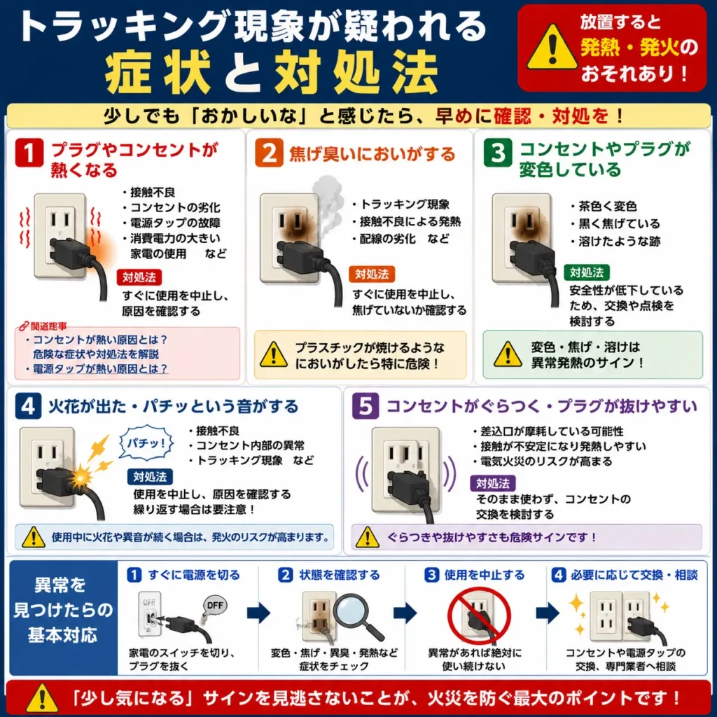 トラッキング現象が疑われる症状と対処法