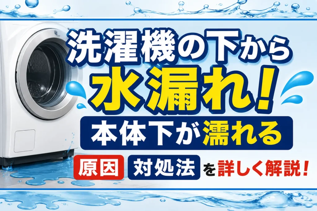 洗濯機の下から水漏れ！