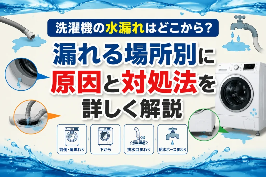 洗濯機の水漏れはどこから？