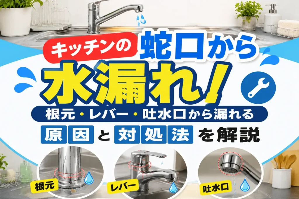 キッチンの蛇口から水漏れ！