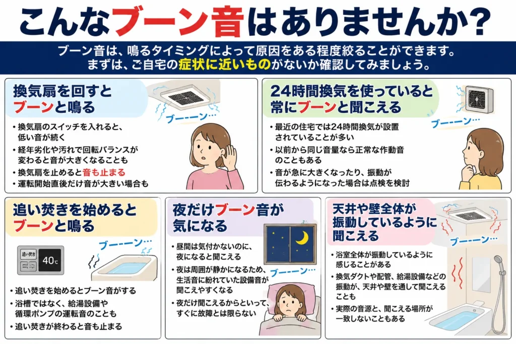 こんなブーン音はありませんか?
