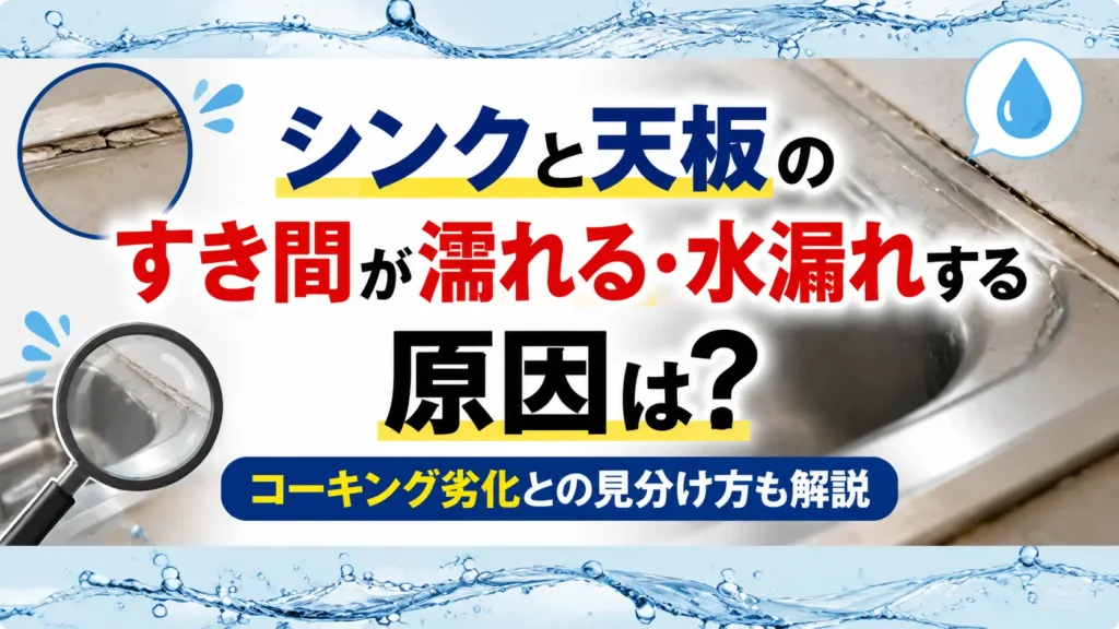 シンクと天板の隙間が濡れる・水漏れする原因は？
