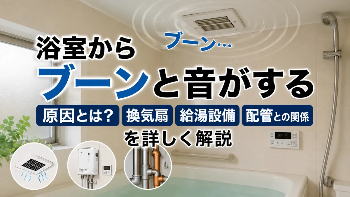 浴室からブーンと音がする原因とは?