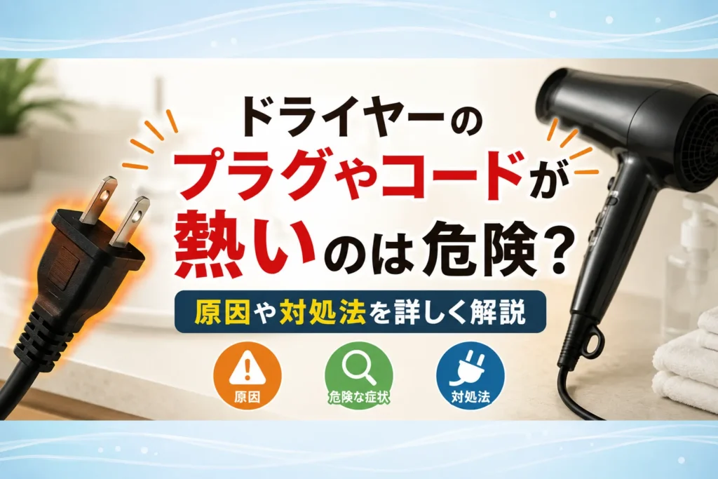 ドライヤーのプラグやコードが熱いのは危険？
