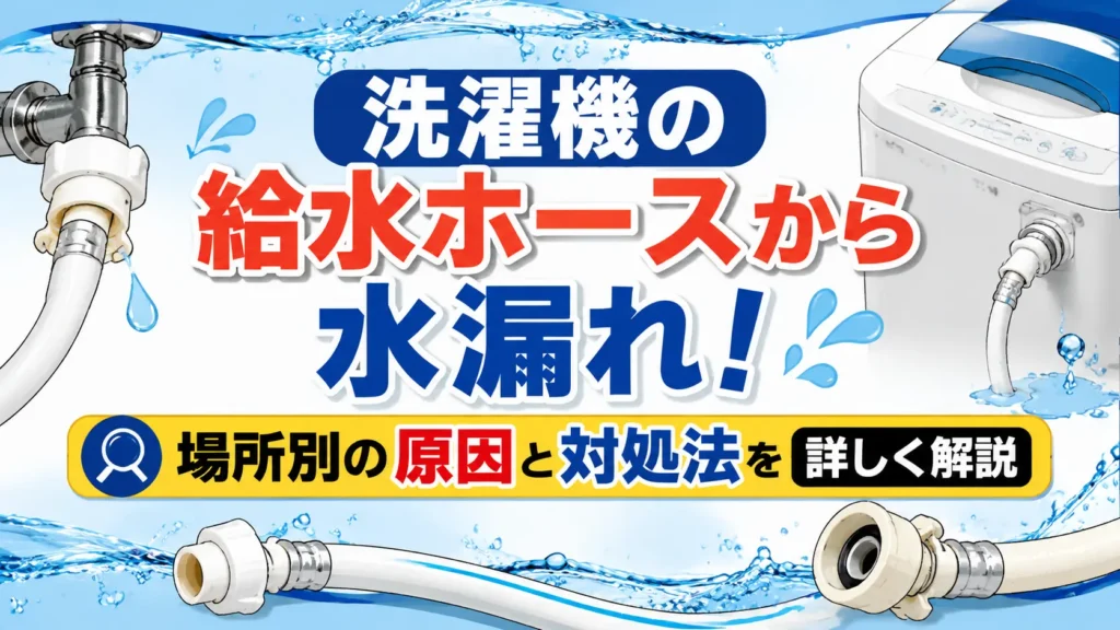洗濯機の給水ホースから水漏れ！
