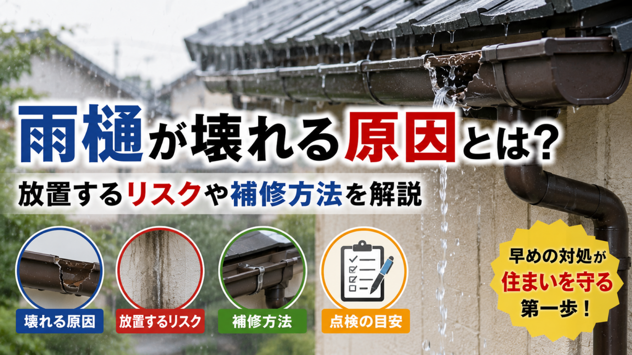 雨樋が壊れる原因とは?