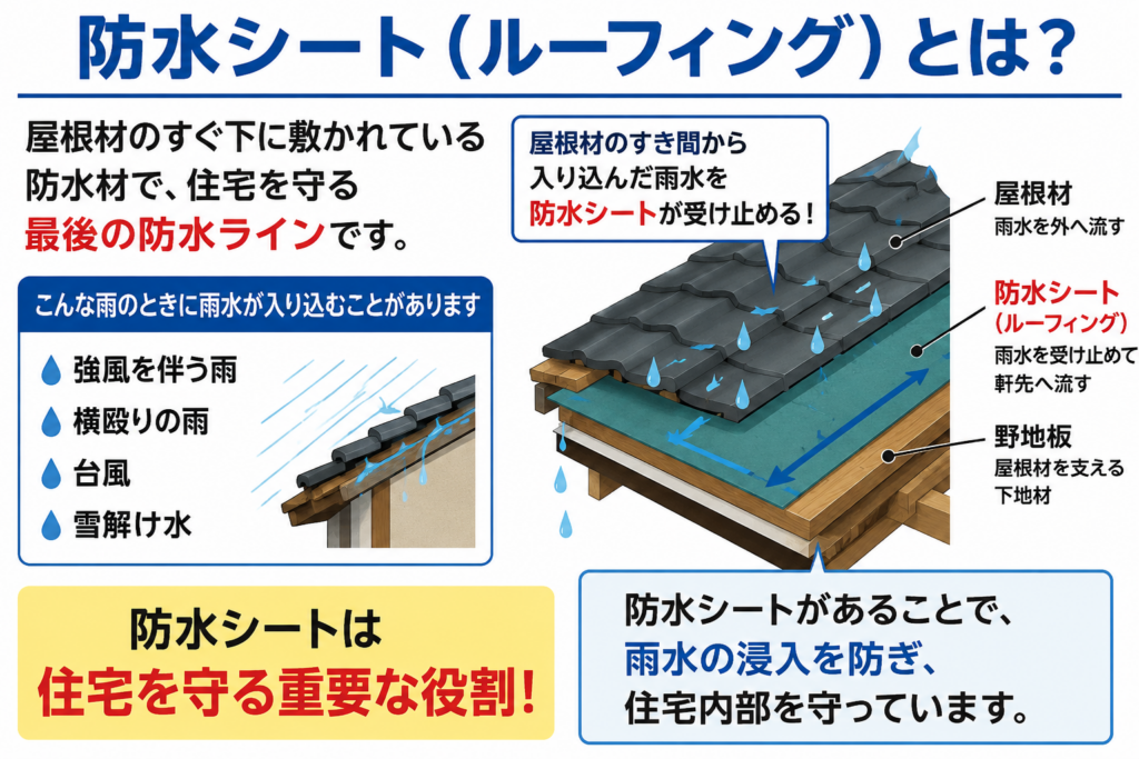 防水シート(ルーフィング)とは?