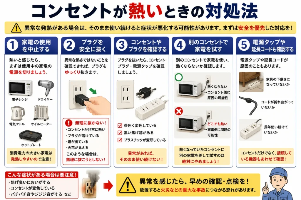 コンセントが熱い時の対処法