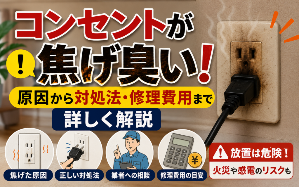 コンセントが焦げ臭い！