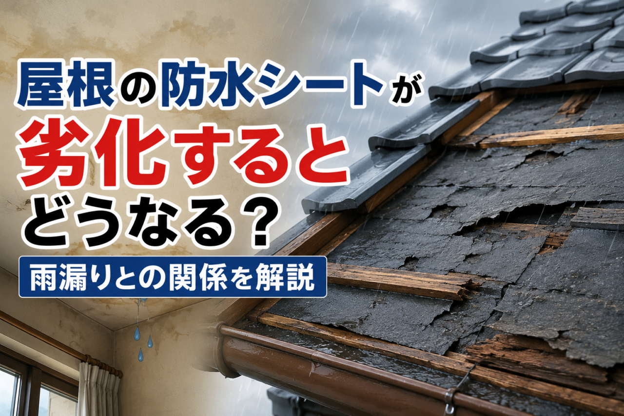 屋根の防水シートが劣化するとどうなる?