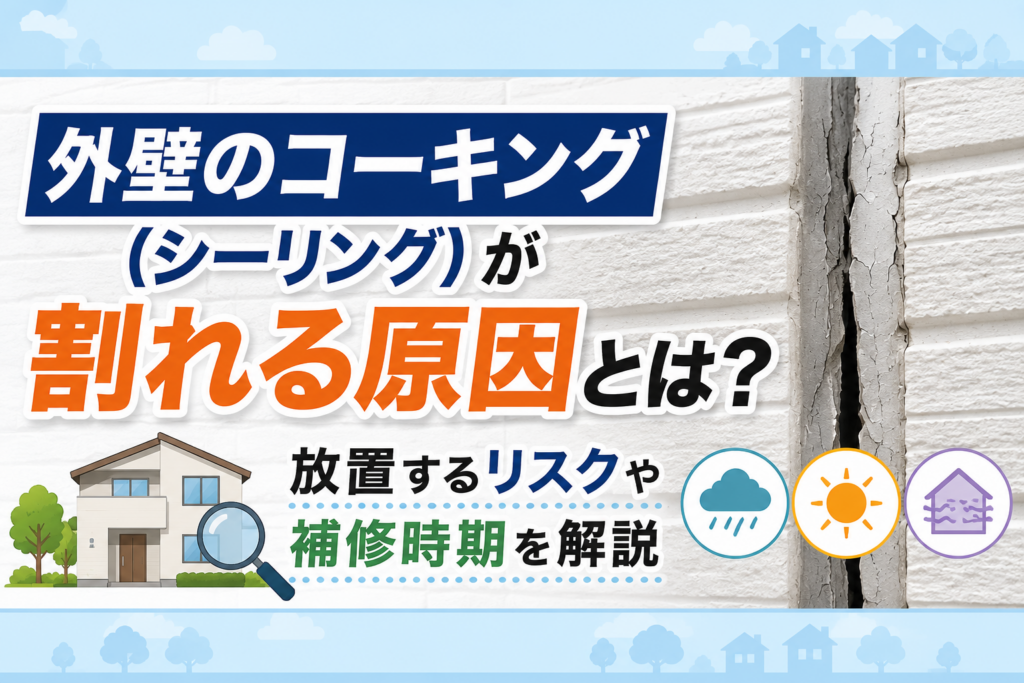 外壁のコーキングが割れる原因とは？