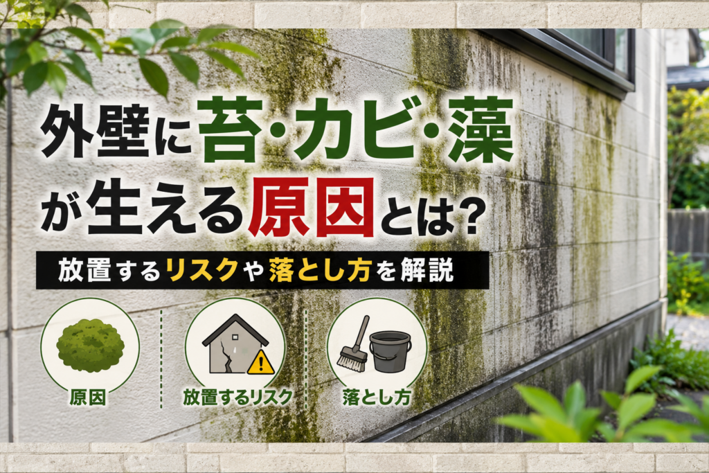 外壁の苔・カビ・藻が生える原因とは？