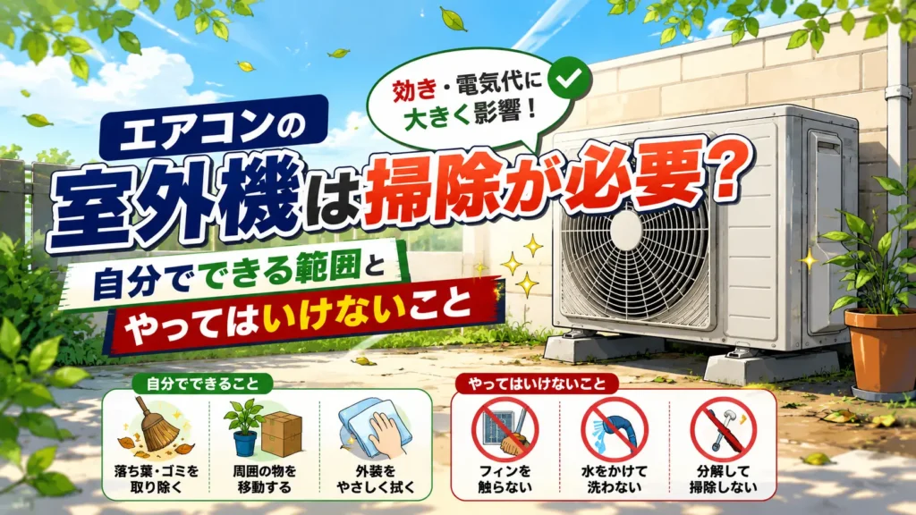 エアコンの室外機は掃除が必要？