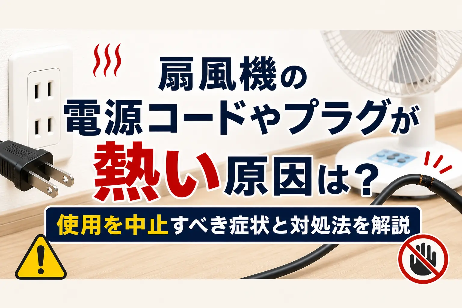 扇風機の電源コードやプラグが熱い原因は?