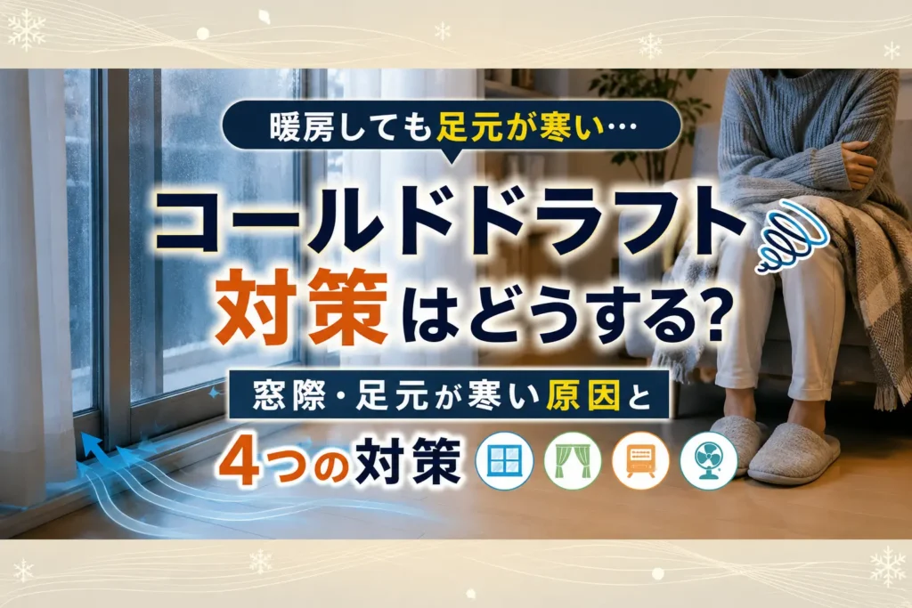 暖房しても足元が寒い　コールドドラフト対策はどうする？
