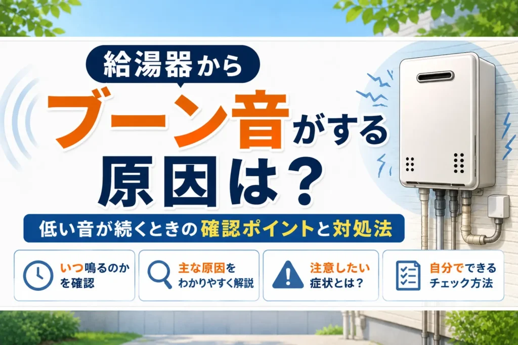 給湯器からブーン音がする原因は？