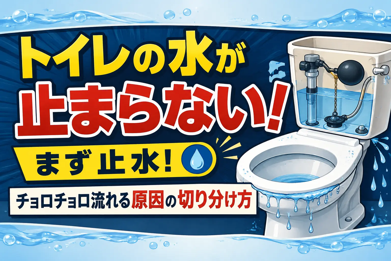 トイレの水が止まらない