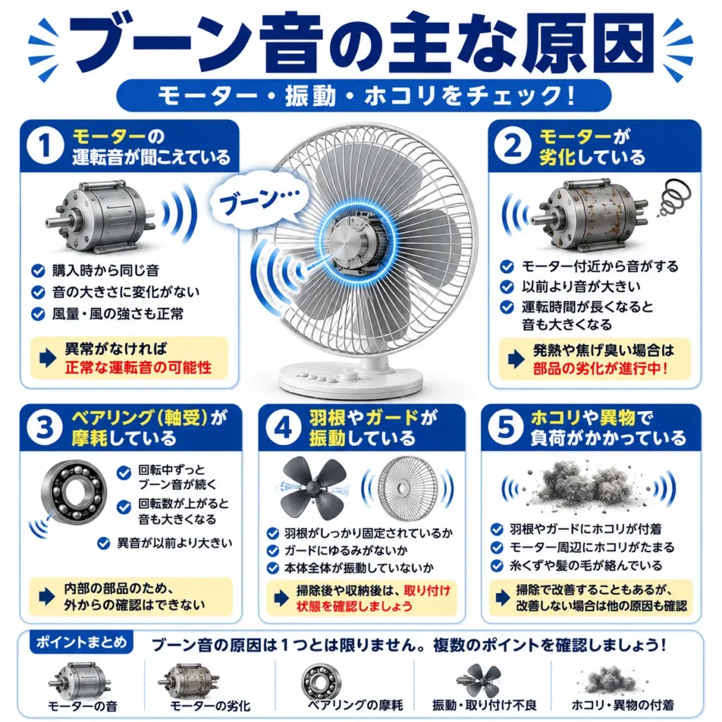 ブーン音の主な原因