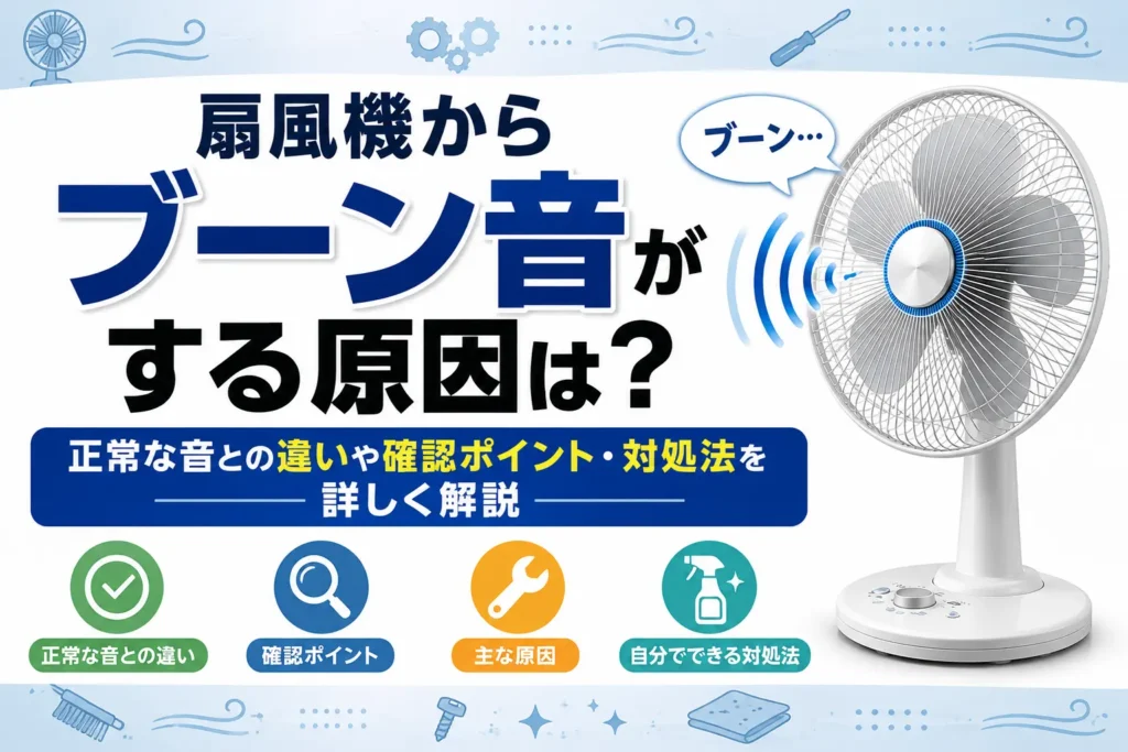 扇風機からブーン音がする原因は？