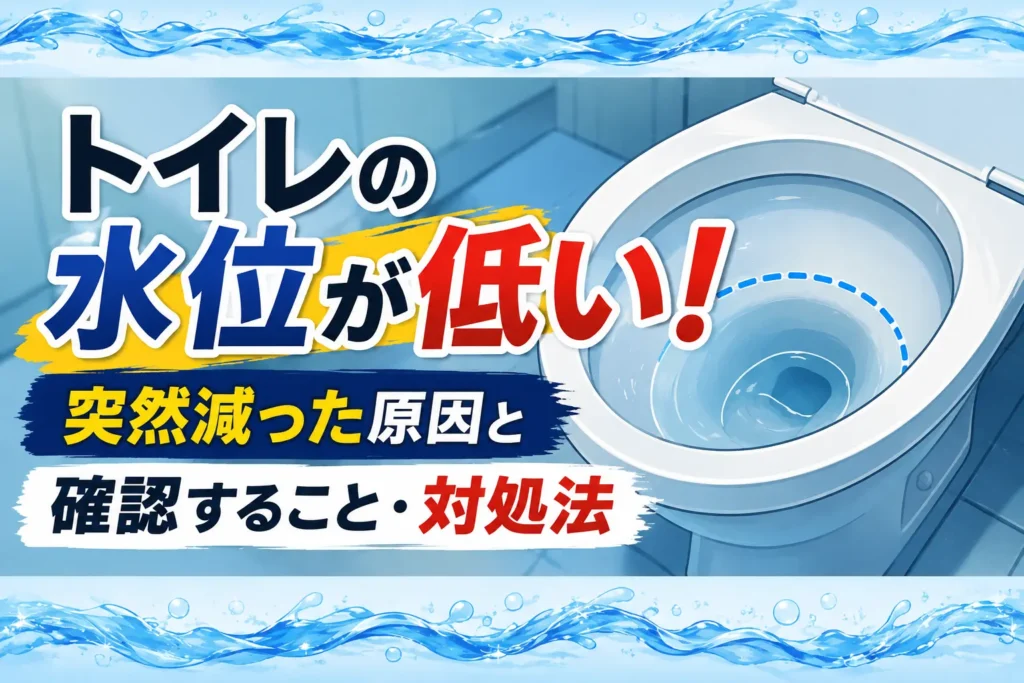 トイレの水位が低い！