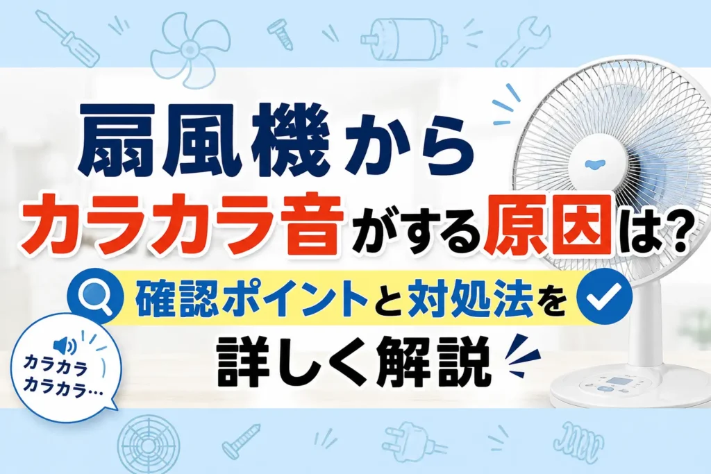 扇風機からカラカラ音がする原因とは？