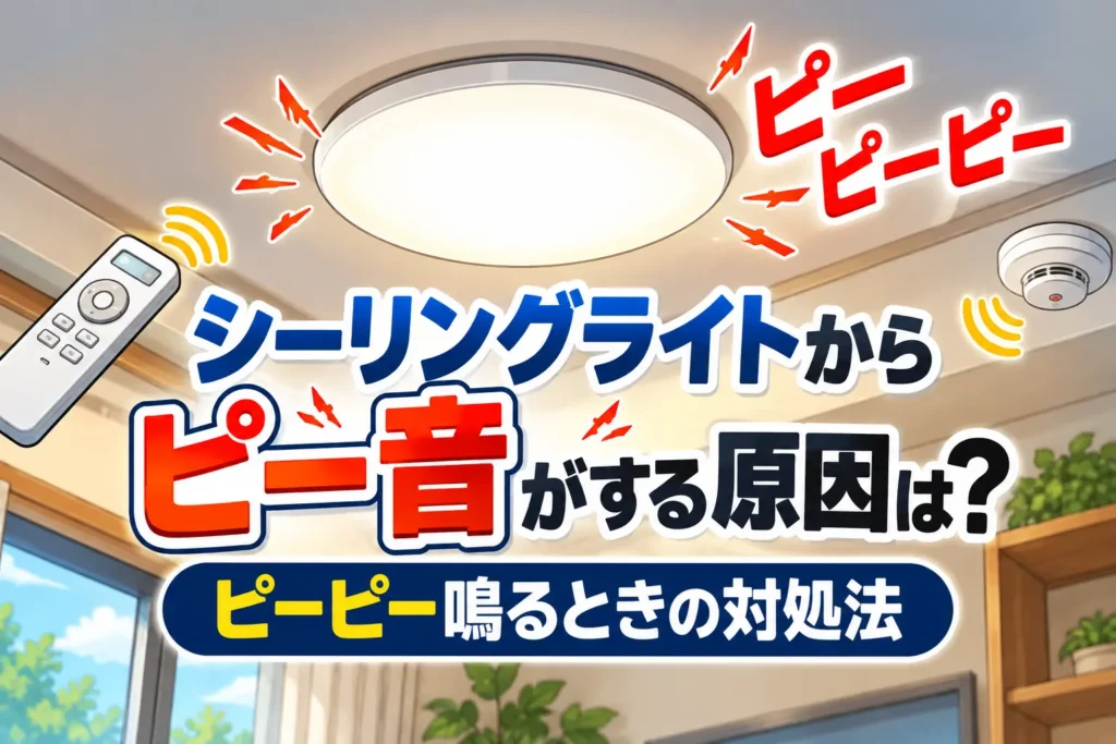 シーリングライトからピー音がする原因は？