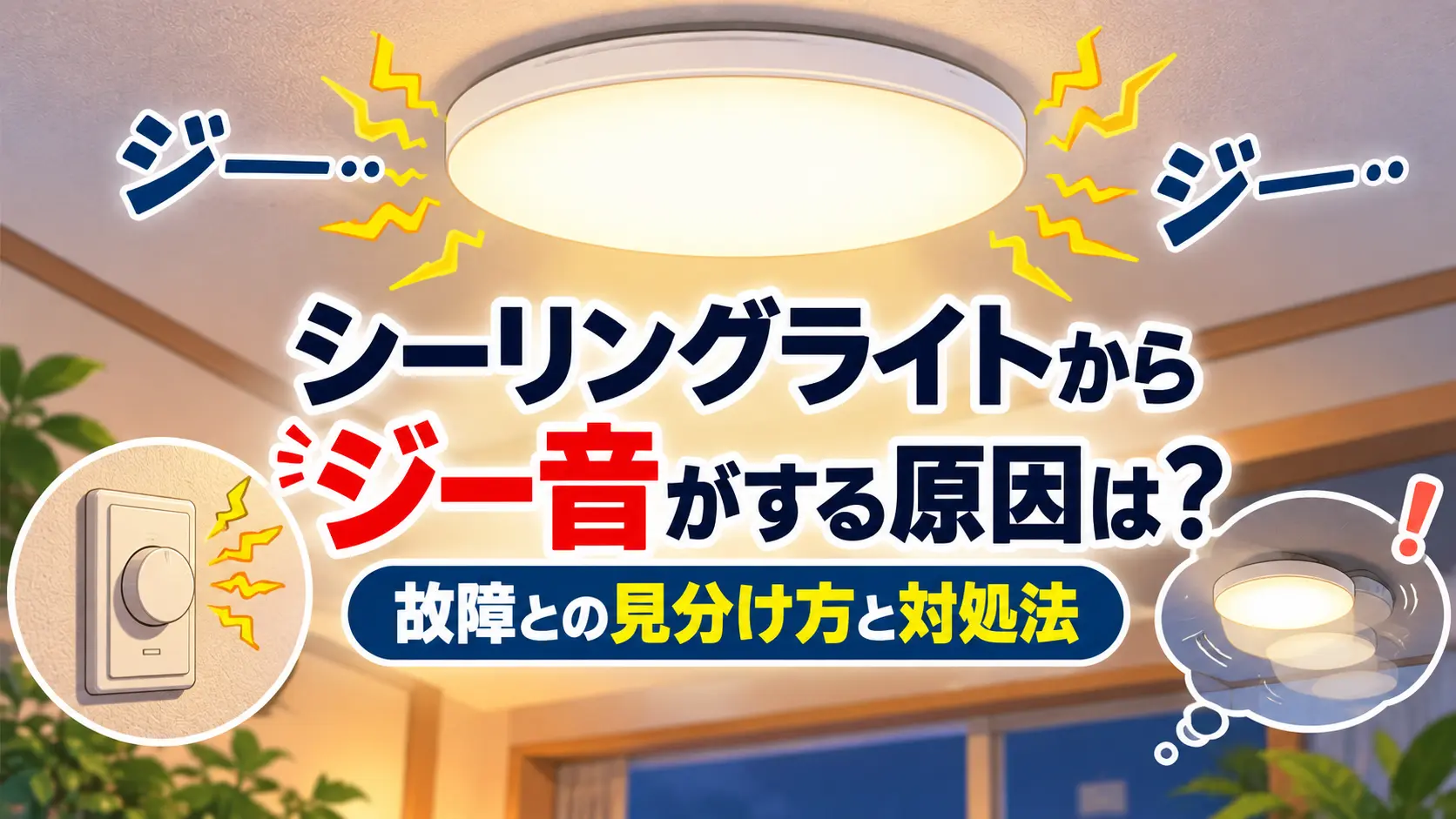 シーリングライトからジー音がする原因