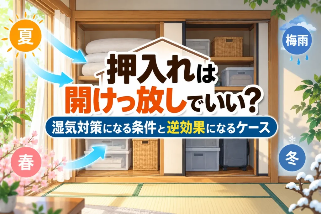 押入れは開けっ放しでいい？