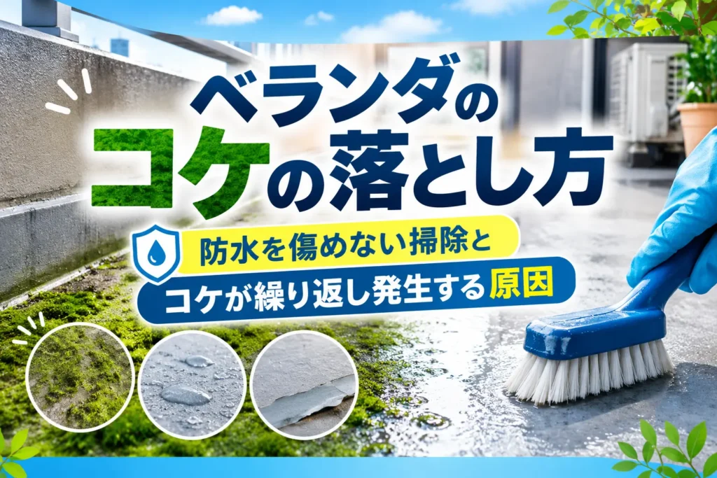 ベランダのコケの落とし方