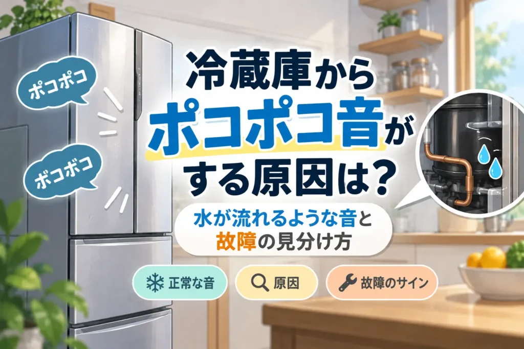 冷蔵庫からポコポコ音がする原因は？