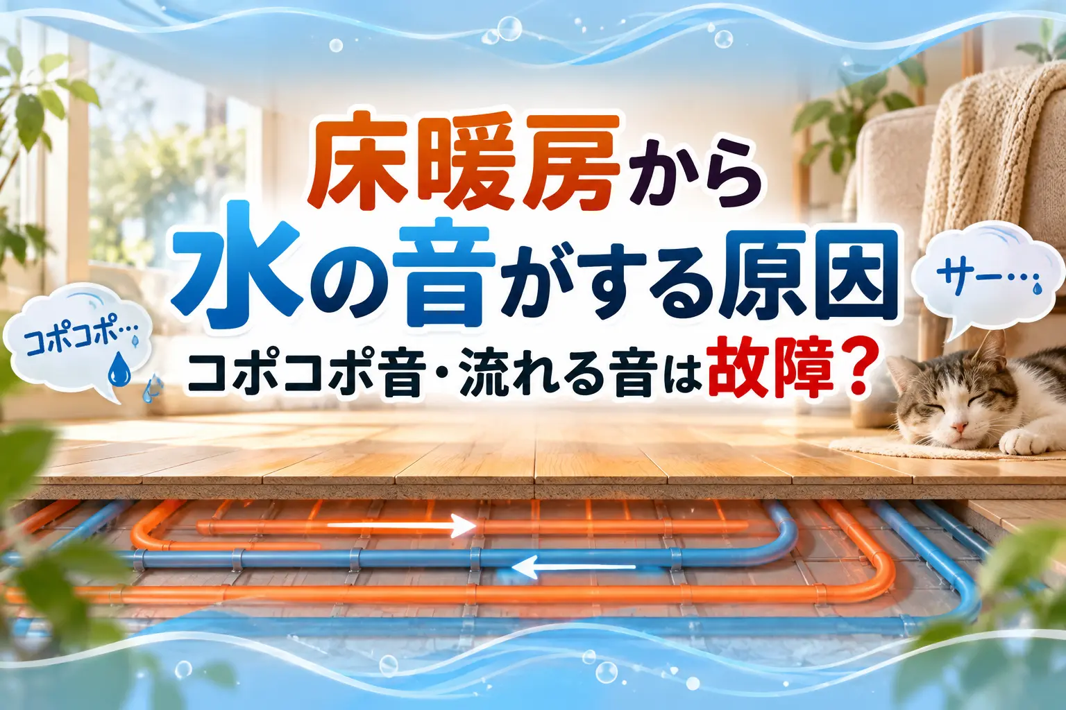 床暖房から水の音がする原因